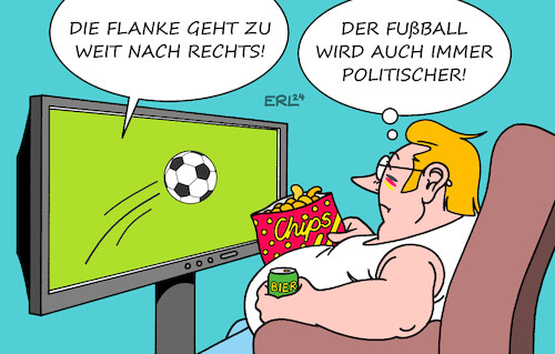 Cartoon: Fußball (medium) by Erl tagged politik,sport,fußball,europameisterschaft,em,2024,deutschland,spieler,statement,gruß,politisch,tendenz,karikatur,erl,politik,sport,fußball,europameisterschaft,em,2024,deutschland,spieler,statement,gruß,politisch,tendenz,karikatur,erl