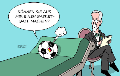 Cartoon: Fußballkrise (medium) by Erl tagged politik,sport,psychologie,fußball,deutschland,nationalmannschaft,niederlage,japan,serie,krise,bundestrainer,hansi,flick,angezählt,deutsche,basketballnationalmannschaft,weltmeisterschaft,finale,endspiel,sensation,psychoanalyse,couch,freud,karikatur,erl,politik,sport,psychologie,fußball,deutschland,nationalmannschaft,niederlage,japan,serie,krise,bundestrainer,hansi,flick,angezählt,deutsche,basketballnationalmannschaft,weltmeisterschaft,finale,endspiel,sensation,psychoanalyse,couch,freud,karikatur,erl