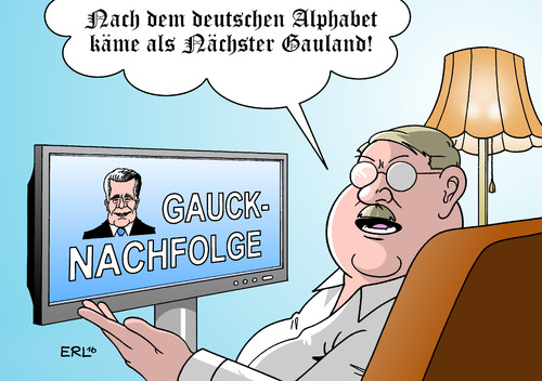 Cartoon: Gauck-Nachfolge (medium) by Erl tagged bundespräsident,joachim,gauck,zweite,amtszeit,verzicht,nachfolge,alphabet,alexander,gauland,afd,rechtspopulismus,rechtsextremismus,rassismus,karikatur,erl,bundespräsident,joachim,gauck,zweite,amtszeit,verzicht,nachfolge,alphabet,alexander,gauland,afd,rechtspopulismus,rechtsextremismus,rassismus,karikatur,erl