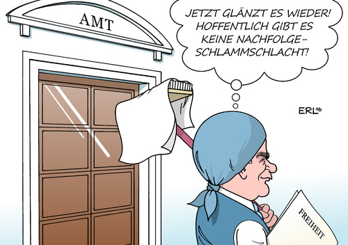 Cartoon: Gauck Amt (medium) by Erl tagged bundespräsident,joachim,gauck,zweite,amtszeit,verzicht,amt,würde,beschädigung,köhler,wulff,nachfolge,diskussion,schlammschlacht,karikatur,erl,bundespräsident,joachim,gauck,zweite,amtszeit,verzicht,amt,würde,beschädigung,köhler,wulff,nachfolge,diskussion,schlammschlacht,karikatur,erl