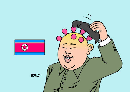 Cartoon: Geheimnis gelüftet (medium) by Erl tagged politik,corona,virus,pandemie,covid19,infektionen,erkrankungen,nordkorea,geheimhaltung,diktator,kim,jong,un,frisur,unterdrückung,meinungsfreiheit,pressefreiheit,menschenrechte,karikatur,erl,politik,corona,virus,pandemie,covid19,infektionen,erkrankungen,nordkorea,geheimhaltung,diktator,kim,jong,un,frisur,unterdrückung,meinungsfreiheit,pressefreiheit,menschenrechte,karikatur,erl