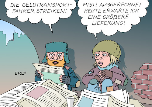 Geldtransport Streik