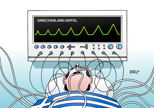 Cartoon: Griechenland-Gipfel (medium) by Erl tagged griechenland,krise,schulden,euro,hilfe,geldgeber,bedingung,sparen,sparkurs,reformen,armut,bankrott,staatsbankrott,pleite,staatspleite,eurozone,austritt,grexit,entscheidung,finanzen,geld,gipfel,sondergipfel,krankenhaus,patient,intensivstation,karikatur,erl,griechenland,krise,schulden,euro,hilfe,geldgeber,bedingung,sparen,sparkurs,reformen,armut,bankrott,staatsbankrott,pleite,staatspleite,eurozone,austritt,grexit,entscheidung,finanzen,geld,gipfel,sondergipfel,krankenhaus,patient,intensivstation,beatmung,infusion,kreislauf,herzfrequenz,leben,tod,medizin