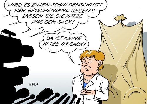 Cartoon: Griechenland (medium) by Erl tagged griechenland,krise,schulden,euro,hilfspaket,hilfe,sparkurs,eu,troika,iwf,schuldenschnitt,geheimnis,bundestagswahl,wahl,deutschland,katze,sack,bundeskanzlerin,angela,merkel,griechenland,krise,schulden,euro,hilfspaket,hilfe,sparkurs,eu,troika,iwf,schuldenschnitt,geheimnis,bundestagswahl,wahl,deutschland,katze,sack,bundeskanzlerin,angela,merkel