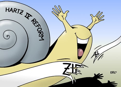 Cartoon: Hartz IV Reform (medium) by Erl tagged hartz,reform,verhandlung,lange,langsam,regierung,opposition,einigung,schnecke,ziel,hartz,reform,verhandlung,lange,regierung,opposition,einigung,schnecke,ziel