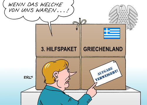 Cartoon: Hilfspaket (medium) by Erl tagged griechenland,hilfspaket,drittes,abstimmung,bundestag,abweichler,neinsager,nein,union,cdu,csu,bundeskanzlerin,angela,merkel,regierungsmehrheit,euro,eu,ezb,esm,iwf,eurozone,währungsunion,geld,finanzen,aufgabe,karikatur,erl,griechenland,hilfspaket,drittes,abstimmung,bundestag,abweichler,neinsager,nein,union,cdu,csu,bundeskanzlerin,angela,merkel,regierungsmehrheit,euro,eu,ezb,esm,iwf,eurozone,währungsunion,geld,finanzen,aufgabe,karikatur,erl