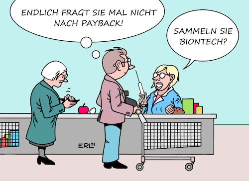 Cartoon: Impfen im Supermarkt (medium) by Erl tagged politik,corona,virus,pandemie,lockdown,impfstoff,impfung,öffnung,lockerung,impfmuffel,impfschwänzer,impfkampagne,anreize,impfen,supermarkt,payback,biontech,einkaufen,einkaufswagen,karikatur,erl,politik,corona,virus,pandemie,lockdown,impfstoff,impfung,öffnung,lockerung,impfmuffel,impfschwänzer,impfkampagne,anreize,impfen,supermarkt,payback,biontech,einkaufen,einkaufswagen,karikatur,erl