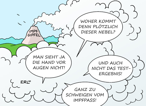 Cartoon: Impfgipfel (medium) by Erl tagged politik,corona,virus,pandemie,covid19,impfstoff,impfung,impfgipfel,bund,länder,impfreihenfolge,rechte,freiheiten,geimpfte,unklarheit,orientierung,durchblick,getestete,testergebnis,schnellzest,selbsttest,impfpass,nebel,karikatur,erl,politik,corona,virus,pandemie,covid19,impfstoff,impfung,impfgipfel,bund,länder,impfreihenfolge,rechte,freiheiten,geimpfte,unklarheit,orientierung,durchblick,getestete,testergebnis,schnellzest,selbsttest,impfpass,nebel,karikatur,erl