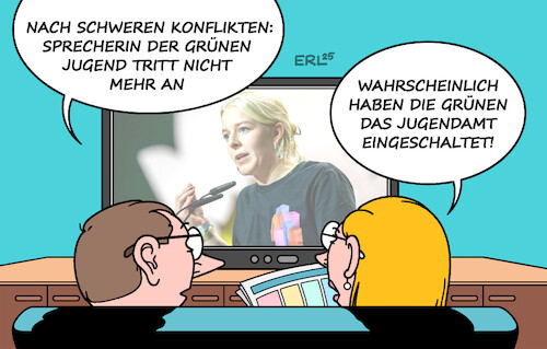 Cartoon: Jette Nietzard (medium) by Erl tagged politik,partei,die,grünen,sprecherin,grüne,jugend,jette,nietzard,provokation,acab,kritik,rückzug,jugendamt,karikatur,erl,politik,partei,die,grünen,sprecherin,grüne,jugend,jette,nietzard,provokation,acab,kritik,rückzug,jugendamt,karikatur,erl