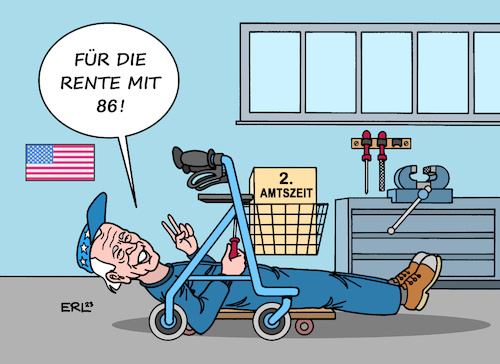 Cartoon: Joe Biden (medium) by Erl tagged politik,usa,präsident,joe,biden,kandidatur,zweite,amtszeit,alter,rente,86,rollator,werkstatt,tuning,arbeit,karikatur,erl,politik,usa,präsident,joe,biden,kandidatur,zweite,amtszeit,alter,rente,86,rollator,werkstatt,tuning,arbeit,karikatur,erl