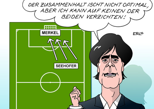 Cartoon: Kader (medium) by Erl tagged erl,karikatur,eigentor,flüchtlingspolitik,differenzen,gespräch,seehofer,merkel,löw,jogi,joachim,bundestrainer,kader,vorstellung,frankreich,europameisterschaft,em,nationalmannschaft,fußball,fußball,nationalmannschaft,em,europameisterschaft,frankreich,vorstellung,kader,bundestrainer,joachim,jogi,löw,merkel,seehofer,gespräch,differenzen,flüchtlingspolitik,eigentor,karikatur,erl