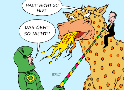 Cartoon: Kampf gegen Klimawandel (medium) by Erl tagged politik,bundesregierung,koalition,ampel,wirtschaftsminister,robert,habeck,grüne,klimaschutz,projekte,boykott,sabotage,fdp,verkehrsminister,volker,wissing,klimawandel,erderwärmung,co2,kampf,ritter,drache,lanze,vorstoß,ausbremsen,karikatur,erl,politik,bundesregierung,koalition,ampel,wirtschaftsminister,robert,habeck,grüne,klimaschutz,projekte,boykott,sabotage,fdp,verkehrsminister,volker,wissing,klimawandel,erderwärmung,co2,kampf,ritter,drache,lanze,vorstoß,ausbremsen,karikatur,erl