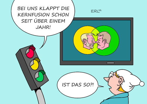 Cartoon: Kernfusion (medium) by Erl tagged wissenschaft,energie,kernfusion,durchbruch,forscher,usa,politik,deutschland,regierung,ampel,spd,grüne,fdp,lindner,habeck,konflikte,positionen,skepsis,michel,karikatur,erl,wissenschaft,energie,kernfusion,durchbruch,forscher,usa,politik,deutschland,regierung,ampel,spd,grüne,fdp,lindner,habeck,konflikte,positionen,skepsis,michel,karikatur,erl