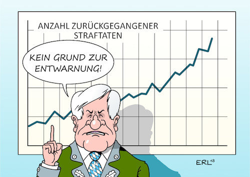 Cartoon: Kriminalstatistik (medium) by Erl tagged politik,innenminister,horst,seehofer,csu,vorstellung,kriminalstatistik,polizeistatistik,straftaten,interpretation,rückgang,erfassung,dunkelziffer,angst,kriminalität,keine,entwarnung,innere,sicherheit,rechtspopulismus,realismus,statistik,karikatur,erl,politik,innenminister,horst,seehofer,csu,vorstellung,kriminalstatistik,polizeistatistik,straftaten,interpretation,rückgang,erfassung,dunkelziffer,angst,kriminalität,keine,entwarnung,innere,sicherheit,rechtspopulismus,realismus,statistik,karikatur,erl