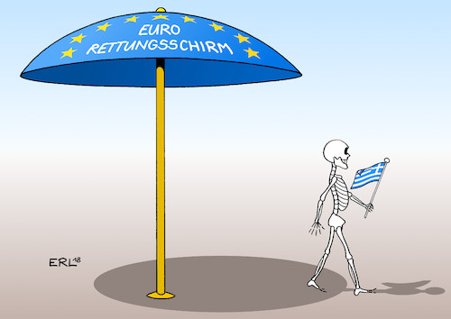 Cartoon: Läuft (medium) by Erl tagged politik,finanzen,wirtschaft,griechenland,eurokrise,schuldenkrise,eu,ezb,iwf,troika,rettungsschirm,finanzhilfen,hilfszahlungen,geld,verordnung,reformen,sparkurs,armut,einschnitte,renten,kürzung,privatisierung,kaputtsparen,verweigerung,schuldenschnitt,märkte,investoren,auf,eigenen,beinen,skelett,flagge,euro,währung,europa,karikatur,erl,politik,finanzen,wirtschaft,griechenland,eurokrise,schuldenkrise,eu,ezb,iwf,troika,rettungsschirm,finanzhilfen,hilfszahlungen,geld,verordnung,reformen,sparkurs,armut,einschnitte,renten,kürzung,privatisierung,kaputtsparen,verweigerung,schuldenschnitt,märkte,investoren,auf,eigenen,beinen,skelett,flagge,euro,währung,europa,karikatur,erl