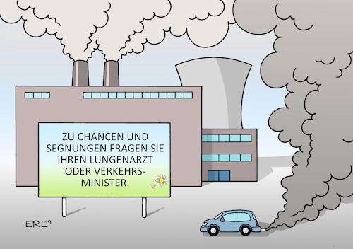 Cartoon: Luftbelastung (medium) by Erl tagged politik,umwelt,luft,feinstaub,kohle,kohlekraftwerk,kohleausstieg,vekehr,auto,diesel,fahrverbote,grenzwerte,diskussion,lungenärzte,autolobby,verkehrsminister,scheuer,karikatur,erl,politik,umwelt,luft,feinstaub,kohle,kohlekraftwerk,kohleausstieg,vekehr,auto,diesel,fahrverbote,grenzwerte,diskussion,lungenärzte,autolobby,verkehrsminister,scheuer,karikatur,erl