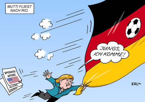 Cartoon: Mutti (medium) by Erl tagged fußball,weltmeisterschaft,wm,halbfinale,brasilien,deutschland,zu,sieg,niederlage,historisch,geschichte,geschichtsbücher,finale,rio,de,janeiro,flug,alltag,sorgen,politik,geheimdienst,spionage,affäre,usa,fußball,weltmeisterschaft,wm,halbfinale,brasilien,deutschland,zu,sieg,niederlage,historisch,geschichte,geschichtsbücher,finale,rio,de,janeiro,flug,alltag,sorgen,politik,geheimdienst,spionage,affäre,usa