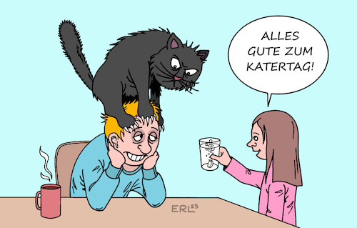 Cartoon: Nach dem Vatertag (medium) by Erl tagged politik,feiertag,christi,himmelfahrt,vatertag,männer,alkohol,bier,bollerwagen,kater,vater,kind,tochter,kopfschmerztabletten,aspirin,karikatur,erl,politik,feiertag,christi,himmelfahrt,vatertag,männer,alkohol,bier,bollerwagen,kater,vater,kind,tochter,kopfschmerztabletten,aspirin,karikatur,erl