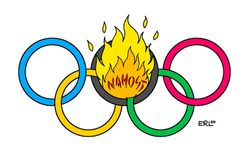 Cartoon: Noch ein Feuer (medium) by Erl tagged politik,sport,olympische,sommerspiele,paris,2024,eröffnungsfeier,gigantisch,farbenfroh,olympisches,feuer,nahost,raketen,angriff,hisbollah,golanhöhen,israel,vergeltung,gewalt,gewaltspirale,karikatur,erl,politik,sport,olympische,sommerspiele,paris,2024,eröffnungsfeier,gigantisch,farbenfroh,olympisches,feuer,nahost,raketen,angriff,hisbollah,golanhöhen,israel,vergeltung,gewalt,gewaltspirale,karikatur,erl