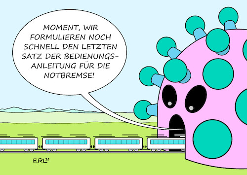 Cartoon: Notbremse (medium) by Erl tagged politik,corona,virus,pandemie,covid19,lockdown,öffnung,lockerung,inzidenzwert,100,notbremse,ausnahmen,bedienungsanleitung,zug,tunnel,dritte,welle,karikatur,erl,politik,corona,virus,pandemie,covid19,lockdown,öffnung,lockerung,inzidenzwert,100,notbremse,ausnahmen,bedienungsanleitung,zug,tunnel,dritte,welle,karikatur,erl