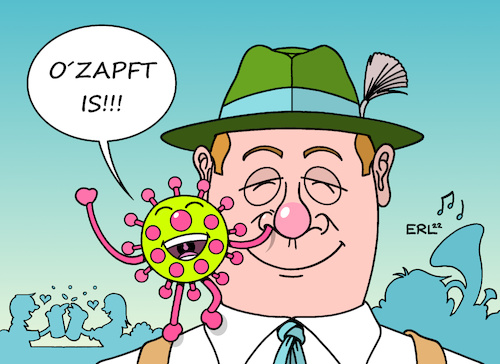 Cartoon: Ozapft is! (medium) by Erl tagged politik,corona,virus,pandemie,covid19,oktoberfest,münchen,wiesn,besucher,welt,austausch,hotspot,inzidenz,fallzahlen,anstieg,bier,maß,fass,nase,ozapft,is,karikatur,erl,politik,corona,virus,pandemie,covid19,oktoberfest,münchen,wiesn,besucher,welt,austausch,hotspot,inzidenz,fallzahlen,anstieg,bier,maß,fass,nase,ozapft,is,karikatur,erl