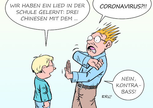 Cartoon: Panik (medium) by Erl tagged politik,gesundheit,krankheit,infektion,coronavirus,virus,lunge,china,lied,drei,chinesen,mit,dem,kontrabass,panik,karikatur,erl,politik,gesundheit,krankheit,infektion,coronavirus,virus,lunge,china,lied,drei,chinesen,mit,dem,kontrabass,panik,karikatur,erl