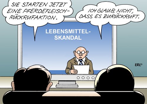 Cartoon: Pferdefleisch II (medium) by Erl tagged rückrufaktion,rückruf,pferd,etikett,pferdefleisch,rindfleisch,fleisch,skandal,lebensmittel,lebensmittelskandal,lebensmittelskandal,lebensmittel,skandal,fleisch,rindfleisch,pferdefleisch,etikett,pferd,rückruf,rückrufaktion