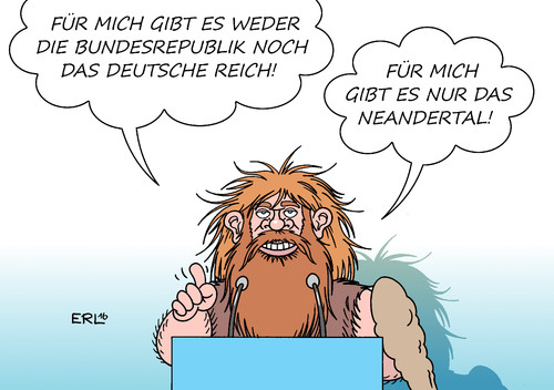 Cartoon: Reichsbürger (medium) by Erl tagged reichsbürger,nichtanerkennung,bundesrepublik,deutschland,fortbestand,deutsches,reich,rechtsextremismus,verschwörungstheorie,denken,steinzeit,neandertaler,neandertal,keule,karikatur,erl,reichsbürger,nichtanerkennung,bundesrepublik,deutschland,fortbestand,deutsches,reich,rechtsextremismus,verschwörungstheorie,denken,steinzeit,neandertaler,neandertal,keule,karikatur,erl