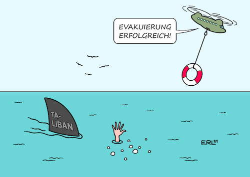 Cartoon: Rettungsaktion (medium) by Erl tagged politik,afghanistan,nato,einsatz,militär,usa,truppen,rückzug,vormarsch,taliban,radikalislamisch,islamismus,terrorismus,afghanische,armee,kapitulation,westen,evakuierung,hubschrauber,rettung,rettungsring,meer,hai,karikatur,erl,politik,afghanistan,nato,einsatz,militär,usa,truppen,rückzug,vormarsch,taliban,radikalislamisch,islamismus,terrorismus,afghanische,armee,kapitulation,westen,evakuierung,hubschrauber,rettung,rettungsring,meer,hai,karikatur,erl