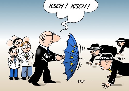 Cartoon: Rettungsschirm (medium) by Erl tagged eu,euro,europa,krise,finanzkrise,rettungsschirm,spekulation,spekulanten,abschreckung,milliarden,schutzschirm,griechenland,irland,portugal,eu,europa,euro,finanzkrise,rettungsschirm,spekulation,spekulanten,abschreckung,milliarden,griechenland,portugal,irland,schutzschirm