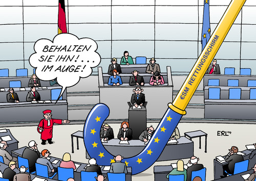 Cartoon: Rettungsschirm (medium) by Erl tagged euro,rettungsschirm,esm,bundesverfassungsgericht,urteil,verfassungsgmäß,bundestag,kontrolle,euro,rettungsschirm,esm,bundesverfassungsgericht,urteil,verfassungsgmäß,bundestag,kontrolle