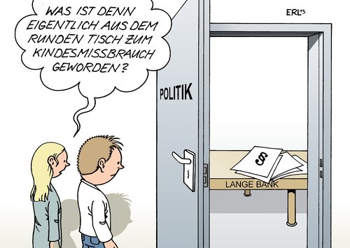 Cartoon: Runder Tisch (medium) by Erl tagged runder,tisch,kindesmissbrauch,sexuell,kriminalität,kind,kinder,politik,verbände,worte,taten,handeln,aufschieben,lange,bank,runder,tisch,kindesmissbrauch,sexuell,kriminalität,kind,kinder,politik,verbände,worte,taten,handeln,aufschieben,lange,bank