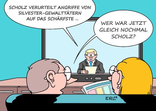 Cartoon: Scholz (medium) by Erl tagged politik,silvester,berlin,rettungskräfte,polizei,feuerwehr,angriffe,böller,feuerwerk,menschenmenge,reaktion,bundeskanzler,olaf,scholz,verurteilung,scharf,kommunikation,selten,wenig,karikatur,erl,politik,silvester,berlin,rettungskräfte,polizei,feuerwehr,angriffe,böller,feuerwerk,menschenmenge,reaktion,bundeskanzler,olaf,scholz,verurteilung,scharf,kommunikation,selten,wenig,karikatur,erl