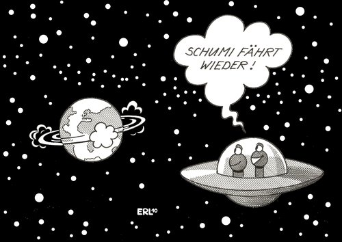 Cartoon: Schumi (medium) by Erl tagged michael schumacher,comeback,formel1,rennfahren,autos,rennen,sport,michael,schumacher