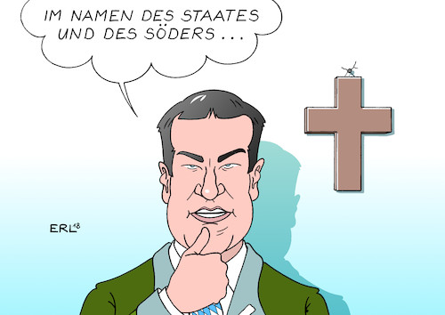 Cartoon: Söder (medium) by Erl tagged politik,bayern,ministerpräsident,markus,söder,csu,landtagswahl,wahlkampf,angst,wähler,afd,rechtspopulismus,nationalismus,islamfeindlichkeit,islamophobie,stärkung,heimat,identität,christlich,abendländisch,christentum,kreuz,partei,absolute,mehrheit,konservativ,patriotismus,staat,fischen,am,rechten,rand,karikatur,erl,politik,bayern,ministerpräsident,markus,söder,csu,landtagswahl,wahlkampf,angst,wähler,afd,rechtspopulismus,nationalismus,islamfeindlichkeit,islamophobie,stärkung,heimat,identität,christlich,abendländisch,christentum,kreuz,partei,absolute,mehrheit,konservativ,patriotismus,staat,fischen,am,rechten,rand,karikatur,erl