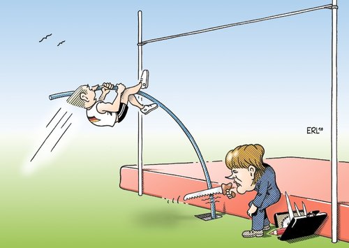 Cartoon: Spar und Kürz GmbH (medium) by Erl tagged sparen,sparpaket,regierung,merkel,cdu,csu,fdp,schwarzgelb,einschnitte,sparmaßnahmen,kürzungen,streichungen,aufschwung,abgesägt,sparpaket,regierung,angela merkel,cdu,csu,fdp,schwarzgelb,einschnitte,sparmaßnahmen,kürzungen,angela,merkel