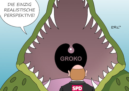 Cartoon: SPD-Perspektive (medium) by Erl tagged bundestagswahl,wahl,bundestag,regierung,regierungsbildung,jamaika,schwarz,gelb,grün,cdu,csu,fdp,bündnis,90,die,grünen,scheitern,platzen,liberale,forderung,land,partei,spd,groko,grosse,koalition,zögern,martin,schulz,bundeskanzlerin,angela,merkel,krokodil,fressen,perspektive,realismus,karikatur,erl,bundestagswahl,wahl,bundestag,regierung,regierungsbildung,jamaika,schwarz,gelb,grün,cdu,csu,fdp,bündnis,90,die,grünen,scheitern,platzen,liberale,forderung,land,partei,spd,groko,grosse,koalition,zögern,martin,schulz,bundeskanzlerin,angela,merkel,krokodil,fressen,perspektive,realismus,karikatur,erl