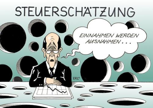 Cartoon: Steuerschätzung (medium) by Erl tagged steuern,steuerschätzung,einnahmen,krise,finanzkrise,löcher,ausnahmen,cartoon,cartoons,steuern,steuer,steuerzahler,gelf,finanzen,einnahmen,krise,finanzkrise,löcher,ausnahmen,schulden,wirtschaft,wirtschaftskrise,staat,verschuldung,ausgaben