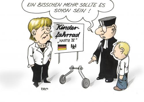 Cartoon: Stützräder (medium) by Erl tagged hartz,iv,kinder,regelsatz,kind,merkel,richter,gericht,urteil,fahrrad,stützräder,hartz,eurojob,agenda 2010,agentur für arbeit,hartz 4,jobcenter,hartz iv,reformen,sozialgericht,reform,gericht,justiz,klagen,klage,agenda,2010,agentur,für,arbeit,iv urteil,richter,angela merkel,stützräder,fahrrad,regelsatz,kind,kinder,iv,angela,merkel,urteil