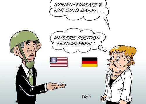 Cartoon: Syrien Merkel (medium) by Erl tagged syrien,bürgerkrieg,rebellen,diktator,assad,cheniewaffen,giftgas,reaktion,usa,großbritannien,frankreich,präsident,barack,obama,militäreinsatz,deutschland,position,bundeskanzlerin,angela,merkel,syrien,bürgerkrieg,rebellen,diktator,assad,cheniewaffen,giftgas,reaktion,usa,großbritannien,frankreich,präsident,barack,obama,militäreinsatz,deutschland,position,bundeskanzlerin,angela,merkel