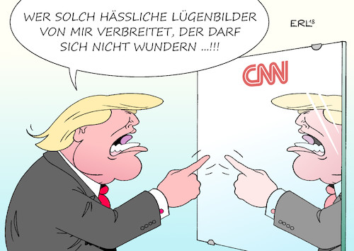 Cartoon: Trump Medien (medium) by Erl tagged politik,usa,paketbomben,briefbomben,empfänger,politiker,demokraten,fernsehsender,cnn,kritiker,präsident,donald,trump,klage,gewalt,aggression,spaltung,spiegel,spiegelbild,rechtspopulismus,nationalismus,rassismus,sexismus,angriff,medien,lügenmedien,lügenpresse,lügen,fake,news,karikatur,erl,politik,usa,paketbomben,briefbomben,empfänger,politiker,demokraten,fernsehsender,cnn,kritiker,präsident,donald,trump,klage,gewalt,aggression,spaltung,spiegel,spiegelbild,rechtspopulismus,nationalismus,rassismus,sexismus,angriff,medien,lügenmedien,lügenpresse,lügen,fake,news,karikatur,erl