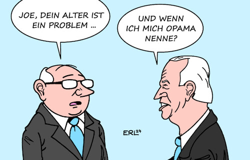 Cartoon: Umbenennung (medium) by Erl tagged politik,usa,wahl,präsidentschaft,präsidentschaftswahl,kandidat,kandidatur,demokraten,präsident,joe,biden,alt,gebrechlich,wortfindungsstörungen,verwechslung,namen,alter,problem,vorvorgänger,barack,obama,jung,jugendlich,karikatur,erl,politik,usa,wahl,präsidentschaft,präsidentschaftswahl,kandidat,kandidatur,demokraten,präsident,joe,biden,alt,gebrechlich,wortfindungsstörungen,verwechslung,namen,alter,problem,vorvorgänger,barack,obama,jung,jugendlich,karikatur,erl