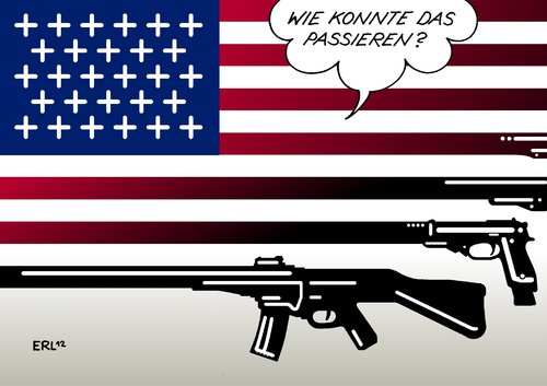 Cartoon: USA II (medium) by Erl tagged waffenlobby,waffengesetz,waffen,grundschule,amoklauf,usa,usa,amoklauf,grundschule,waffen,waffengesetz,waffenlobby