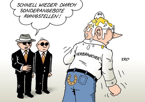 Cartoon: Verbraucher (medium) by Erl tagged lebensmittel,lebensmittelskandal,pferdefleisch,ei,bio,bioei,etikett,umetikettierung,kriminalität,betrug,betrüger,verbraucher,ruhe,sonderangebot,preis,billig,lebensmittel,lebensmittelskandal,pferdefleisch,ei,bio,bioei,etikett,umetikettierung,kriminalität,betrug,betrüger,verbraucher,ruhe,sonderangebot,preis,billig