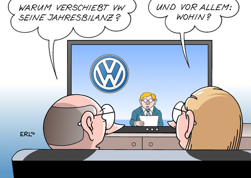 Cartoon: VW 2 (medium) by Erl tagged vw,volkswagen,abgasskandal,manipulation,abgastest,software,klagen,schadensersatz,forderungen,bilanz,jahresbilanz,unsicherheit,aufschub,verschieben,betrug,auto,autobauer,automobilindustrie,karikatur,erl,vw,volkswagen,abgasskandal,manipulation,abgastest,software,klagen,schadensersatz,forderungen,bilanz,jahresbilanz,unsicherheit,aufschub,verschieben,betrug,auto,autobauer,automobilindustrie,karikatur,erl