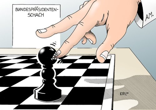 Cartoon: Was sie auch anfasst... (medium) by Erl tagged bundespräsident,wahl,wulff,drei,wahlgang,denkzettel,merkel,schach,bauer,biss,bundespraeäsidentenwahl,bundespräsident,christian wulff,wahl,wahlen,schwarz,gelb,angela merkel,reichstag,bundesversammlung,fdp,cdu,auto,regierung,angela,merkel,denkzettel,schach,christian,wulff