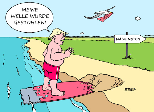 Cartoon: Wellenreiter und Überflieger (medium) by Erl tagged politik,usa,wahlen,kongress,repräsentantenhaus,senat,donald,trump,republikaner,hoffnung,rote,welle,strand,überflieger,ron,desantis,gouverneur,florida,kandidatur,präsident,washington,karikatur,erl,politik,usa,wahlen,kongress,repräsentantenhaus,senat,donald,trump,republikaner,hoffnung,rote,welle,strand,überflieger,ron,desantis,gouverneur,florida,kandidatur,präsident,washington,karikatur,erl