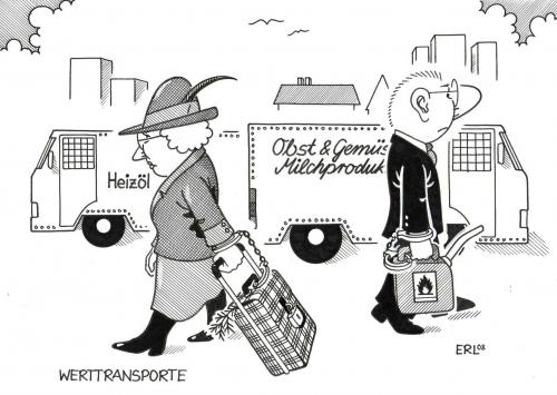 Cartoon: Werttransporte (medium) by Erl tagged preise,lebensmittel,energie,,preise,lebensmittel,energie,transporte,benzin,heizöl,gemüse,obst,milch,handschellen,teuer,werttransporte,sicherheit,angst,wertvoll