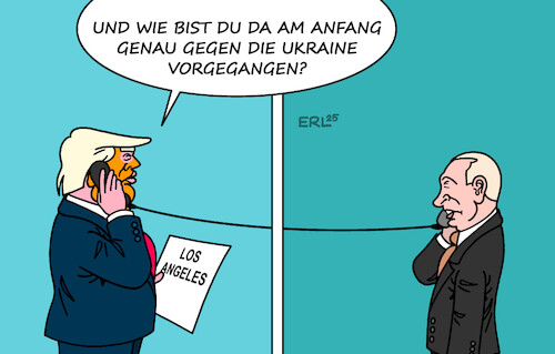 Cartoon: Wie weit geht Trump? (medium) by Erl tagged politik,usa,abschiebungen,proteste,los,angeles,trump,nationalgarde,marines,tipp,putin,ukraine,karikatur,erl,politik,usa,abschiebungen,proteste,los,angeles,trump,nationalgarde,marines,tipp,putin,ukraine,karikatur,erl