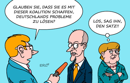 Cartoon: Wir schaffen das! (medium) by Erl tagged politik,altkanzlerin,merkel,wir,schaffen,das,flüchtlingskrise,kanzler,merz,koalition,reformen,streit,karikatur,erl,politik,altkanzlerin,merkel,wir,schaffen,das,flüchtlingskrise,kanzler,merz,koalition,reformen,streit,karikatur,erl